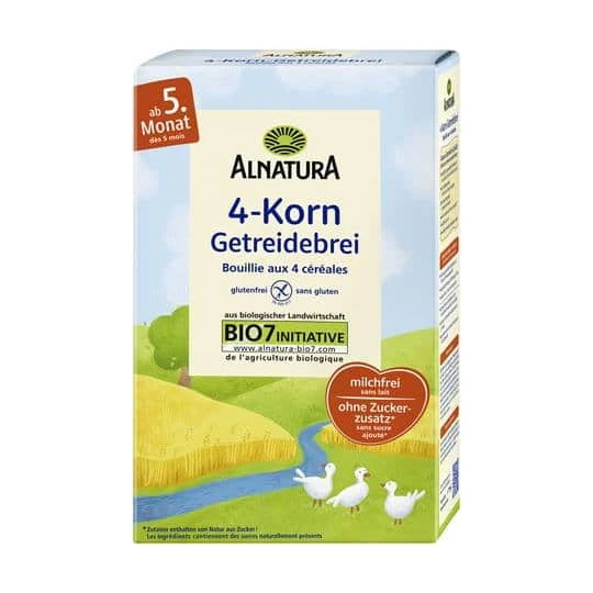 Alnatura Bio 4-Korn Getreidebrei Ab Dem 5.Monat 250G 3 Alnatura Bio 4-Korn Getreidebrei Ab Dem 5.Monat 250G