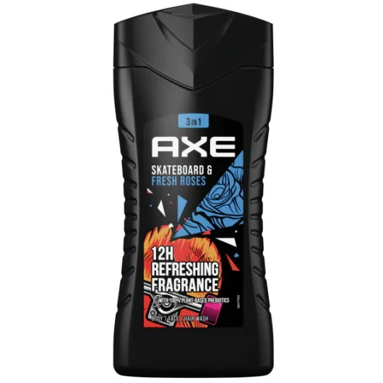 Axe Duschgel Skateboard & Fresh Roses 3in1 250ML 3 Axe Duschgel Skateboard & Fresh Roses 3in1 250ML