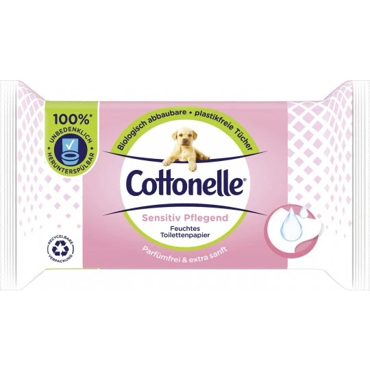 Cottonelle Feuchtes Toilettenpapier Sensitiv Pflegend Parfümfrei Und Extra Sanft NF 42ST 3 Cottonelle Feuchtes Toilettenpapier Sensitiv Pflegend Parfümfrei Und Extra Sanft NF 42ST