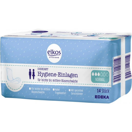 Elkos Hygiene-Einlagen Normal 14ST 3 Elkos Hygiene-Einlagen Normal 14ST