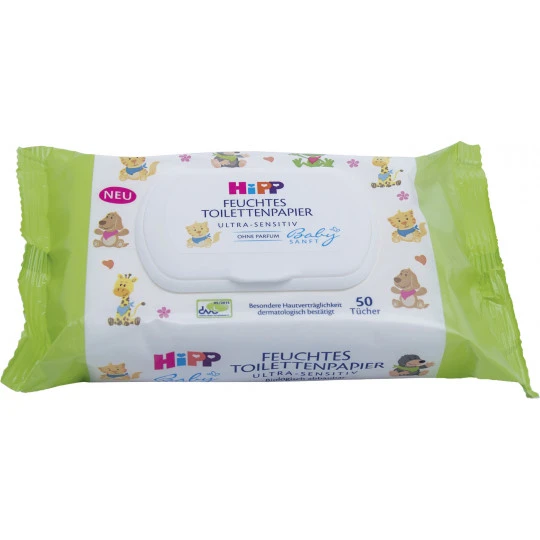 Hipp Babysanft Feuchtes Toilettenpapier 50ST 3 Hipp Babysanft Feuchtes Toilettenpapier 50ST