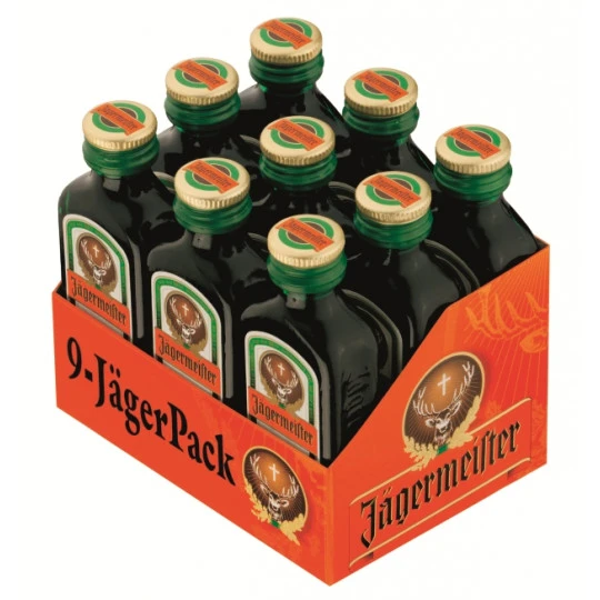 Jägermeister Kräuterlikör Partypackung 9ST 180ML 3 Jägermeister Kräuterlikör Partypackung 9ST 180ML