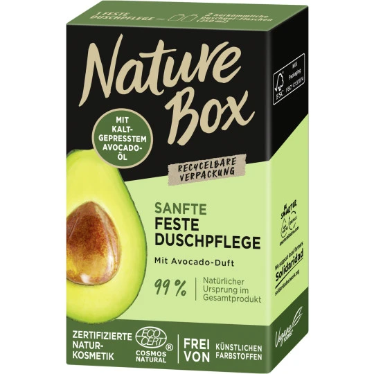 Nature Box Sanfte Feste Duschpflege Mit Avocadoduft 100G 3 Nature Box Sanfte Feste Duschpflege Mit Avocadoduft 100G