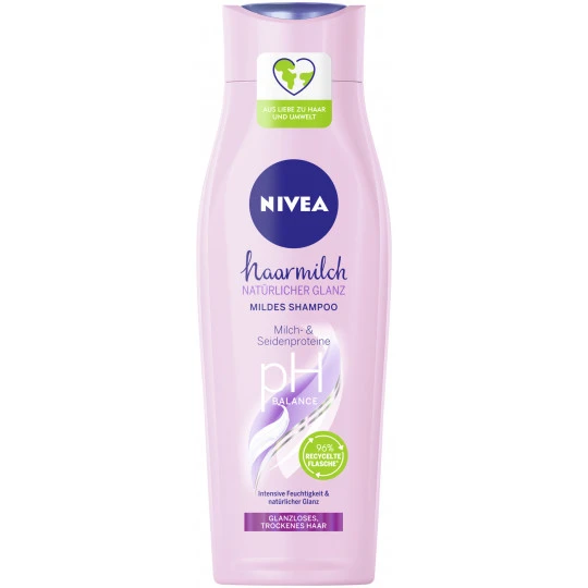 NIVEA Haarmilch Natürlicher Glanz Mildes Shampoo 250ML 3 NIVEA Haarmilch Natürlicher Glanz Mildes Shampoo 250ML