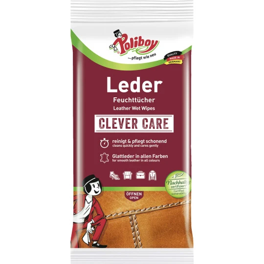 Poliboy Leder Feuchttücher 20ST 3 Poliboy Leder Feuchttücher 20ST