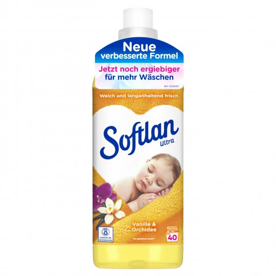 Softlan Ultra Weichspüler Vanille & Orchidee 1L 40WL 3 Softlan Ultra Weichspüler Vanille & Orchidee 1L 40WL