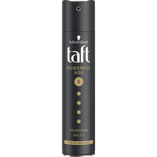Schwarzkopf Taft Powerful Age Haarspray Halt 5 250ML 3 Schwarzkopf Taft Powerful Age Haarspray Halt 5 250ML